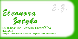 eleonora zatyko business card